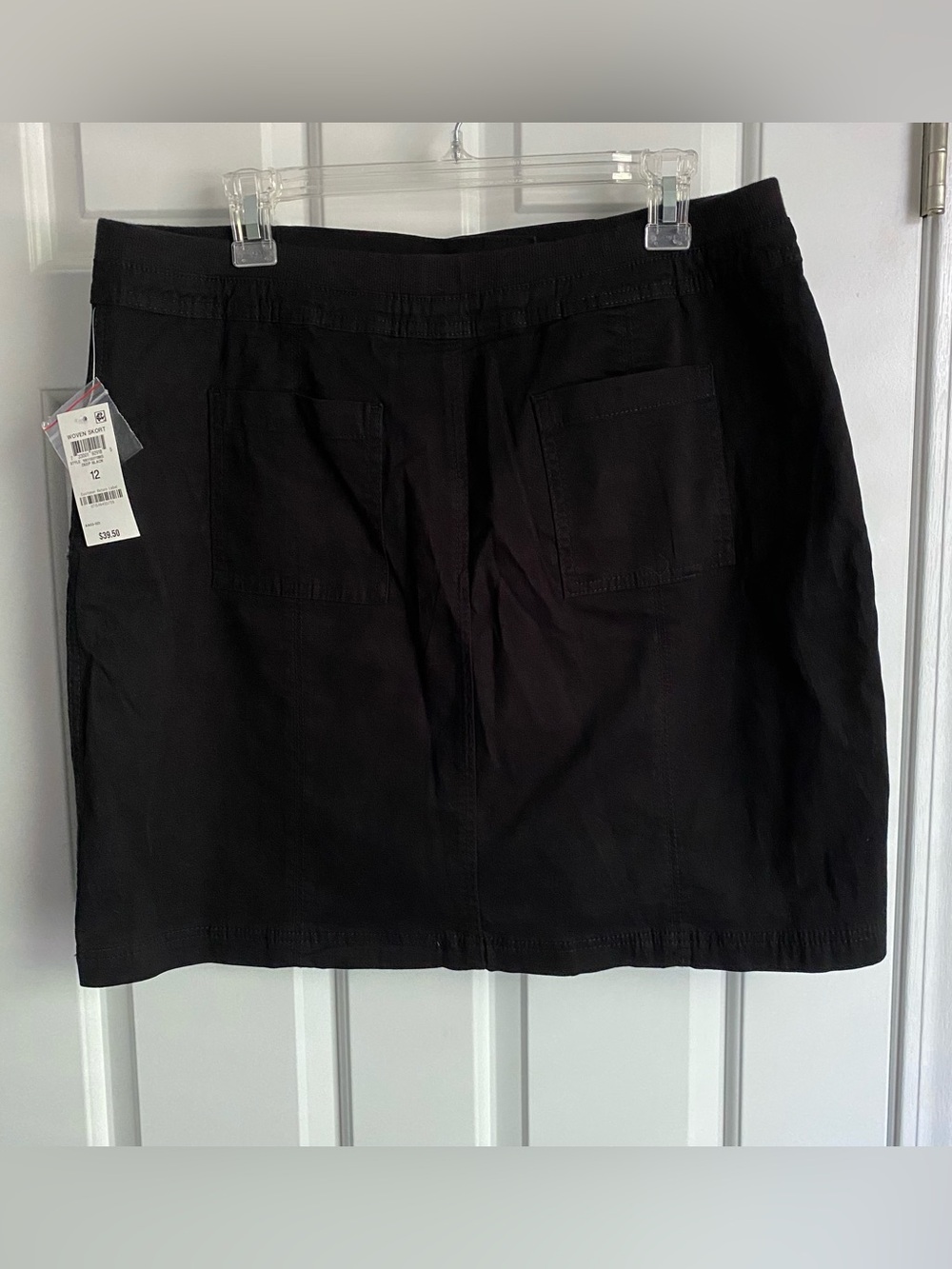 Karen Scott Black Woven Skort 12 NWT - Picture 3 of 4